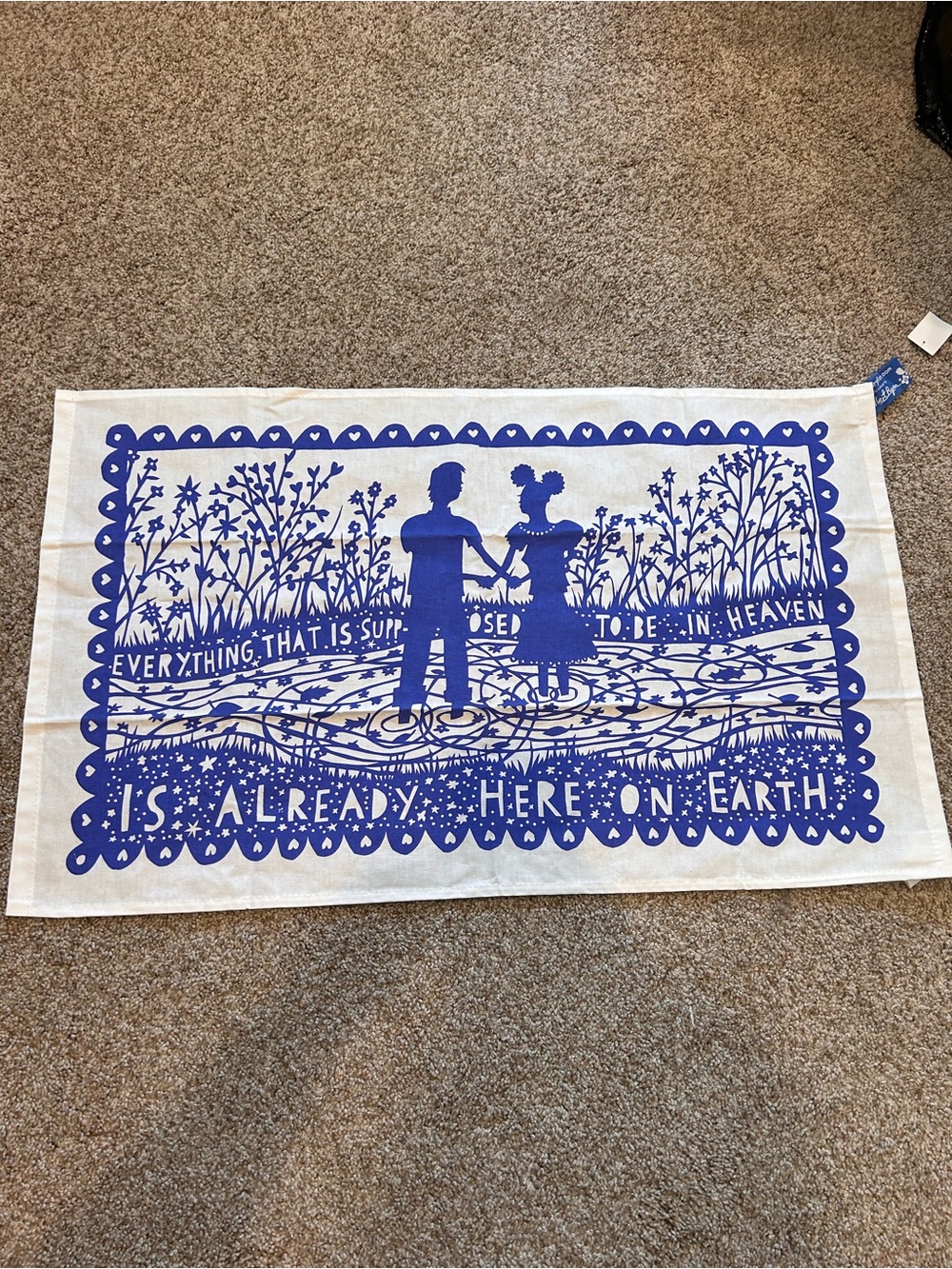 NWT Robert Ryan Liberty Artistic Tea Towel. Folk Art. Kitchen. Gifts. Heaven
